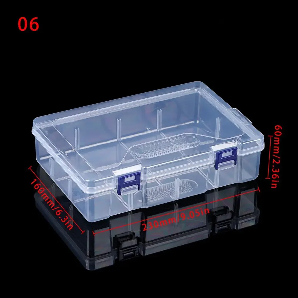 Multi Styles Small Square Clear Plastic Storage Box for Jewelry Diamond Embroide