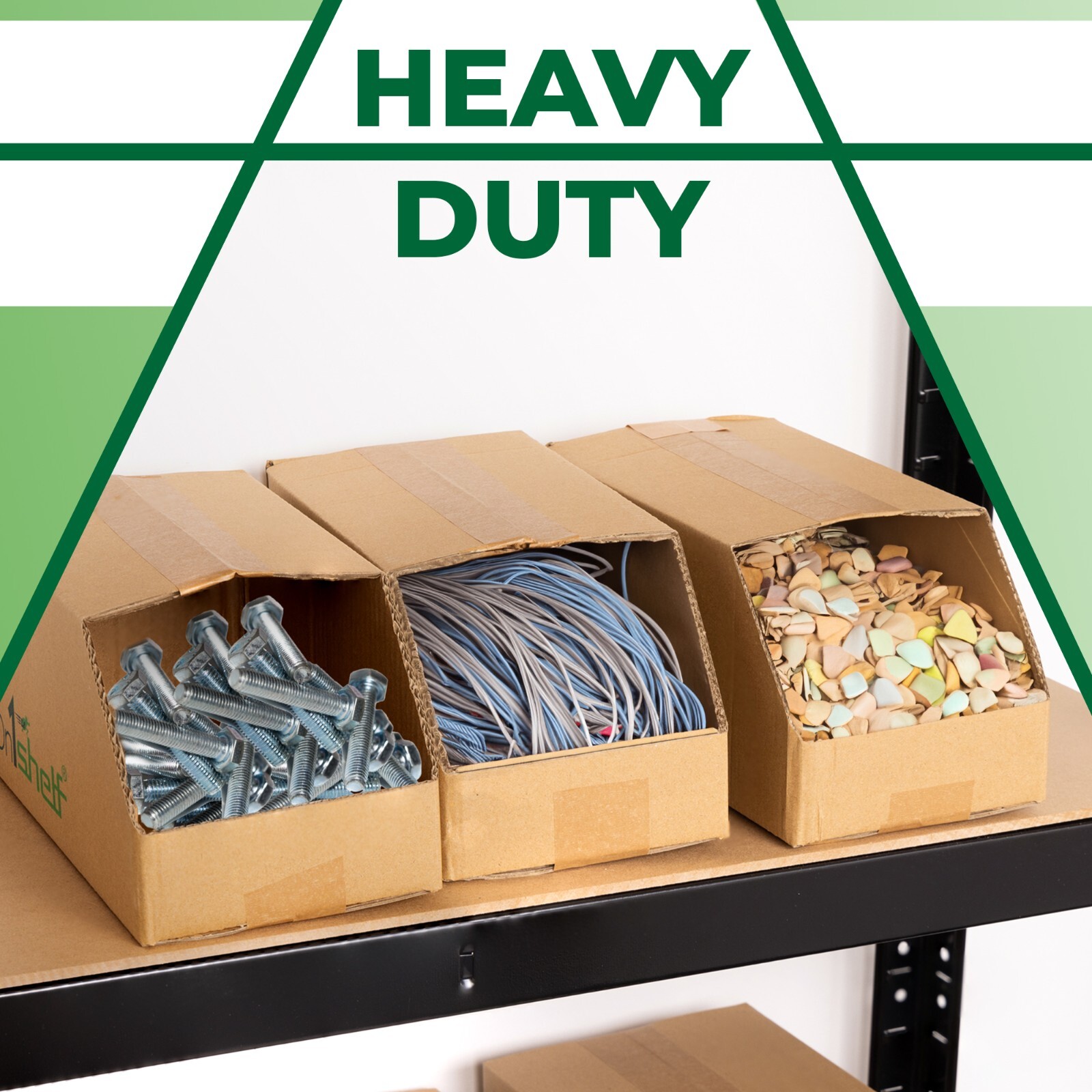 Sturdy Stackable Cardboard Storage Bin Containers picking eccomrce warehouse