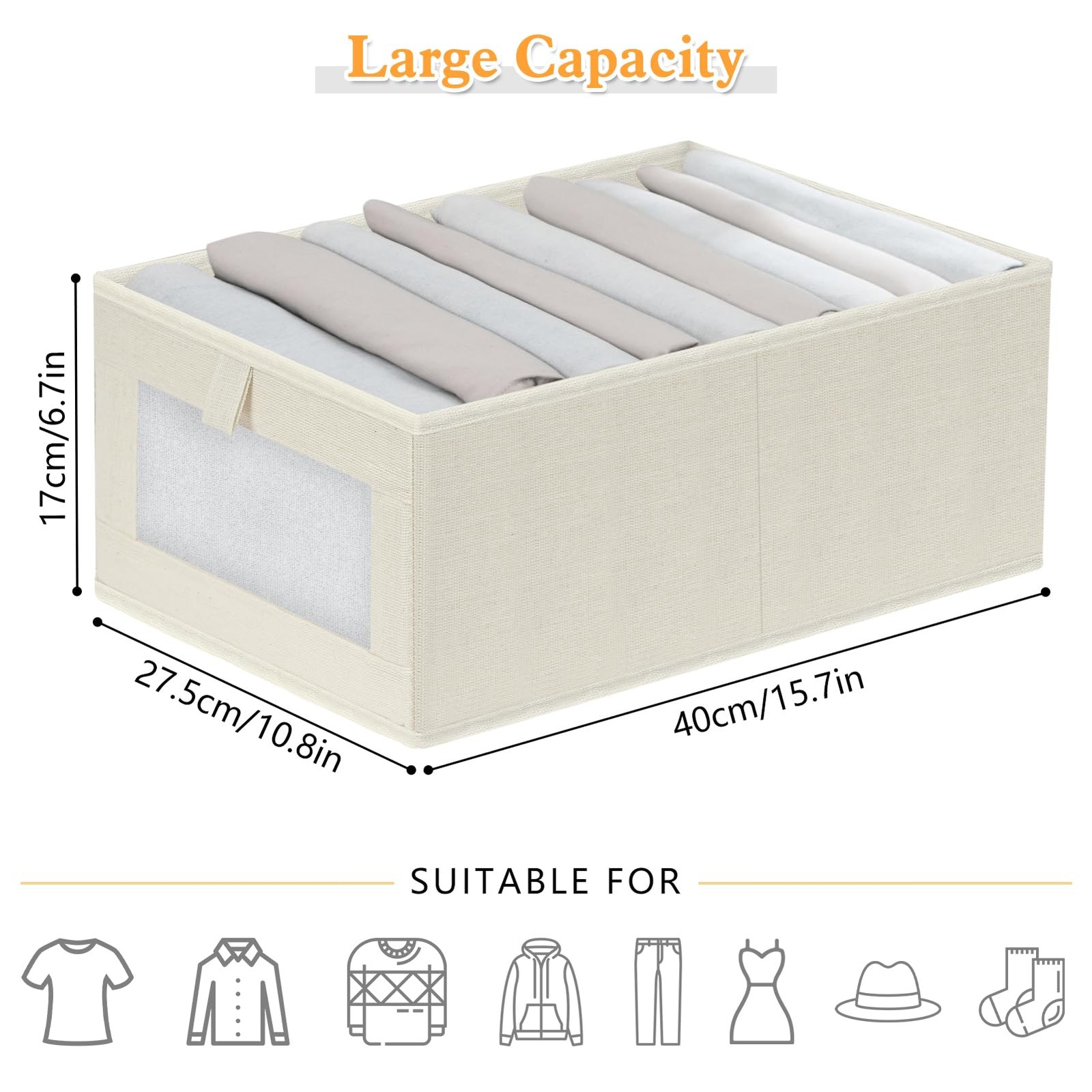 8 Piece Drawer Organizer System Cabinet Organizer, Foldable Storage Bo…