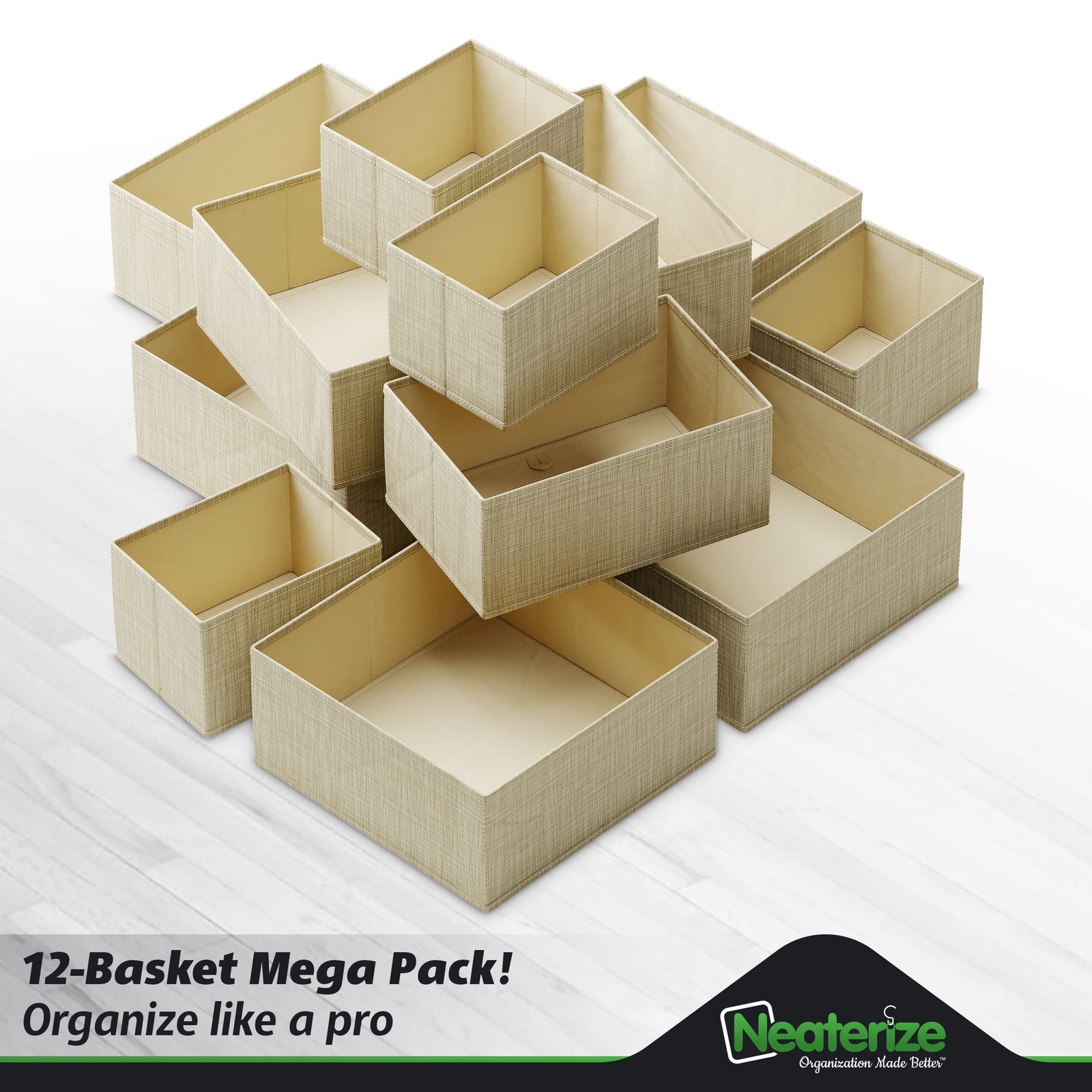 Drawer Organizer Clothes Set Of 12 Beige Dresser Organizer For Nursery Bedroom C