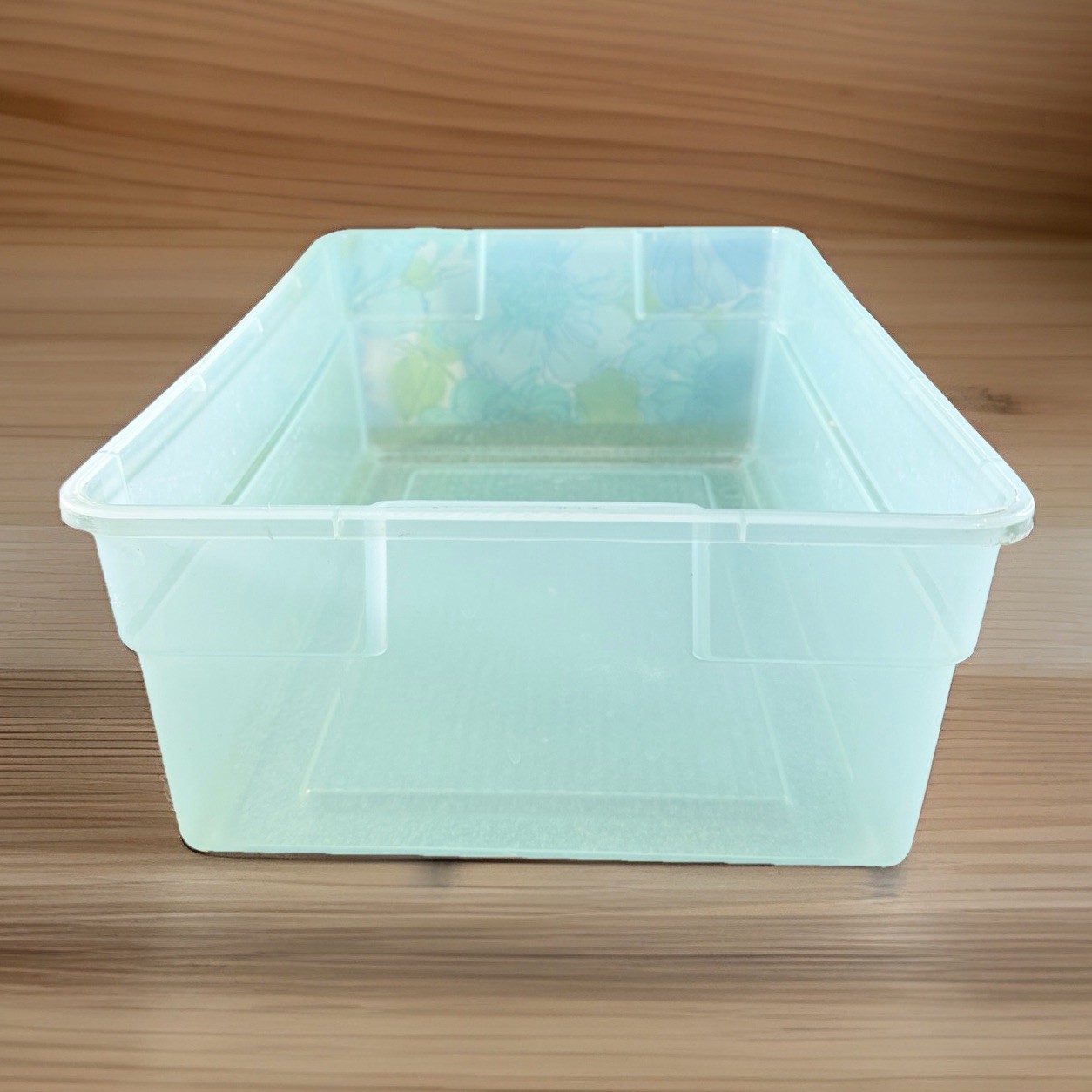 Sterilite 3 Pc Storage Bundle Teal Lid Tote & 2 Interlocking Mini Crates EUC USA