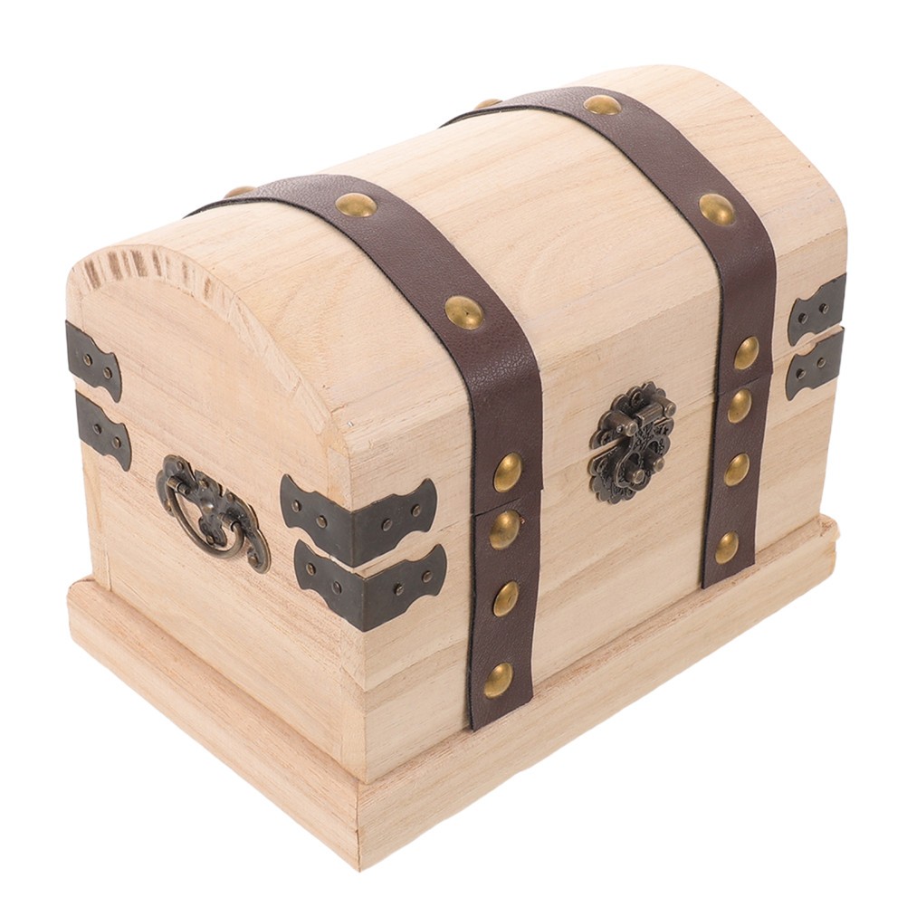 Pirate Themed Chest Vintage Jewelry Storage Box Treasure for Crafts