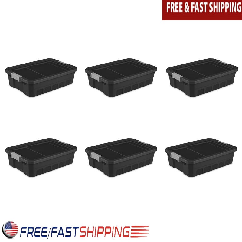 Durable 10 Gallon Stacker Tote Plastic Storage Bin Stackable Organizer New