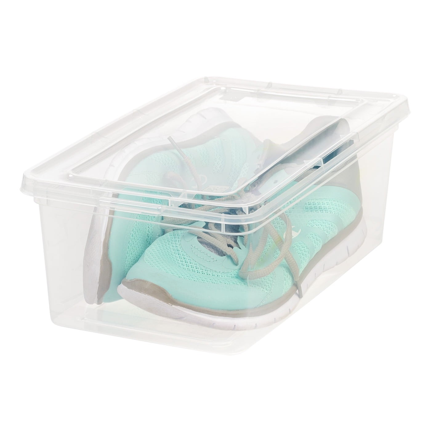 5 Qt. (1.25 gal.) Small Stackable Plastic Closet Storage Box, Clear, Set of 20