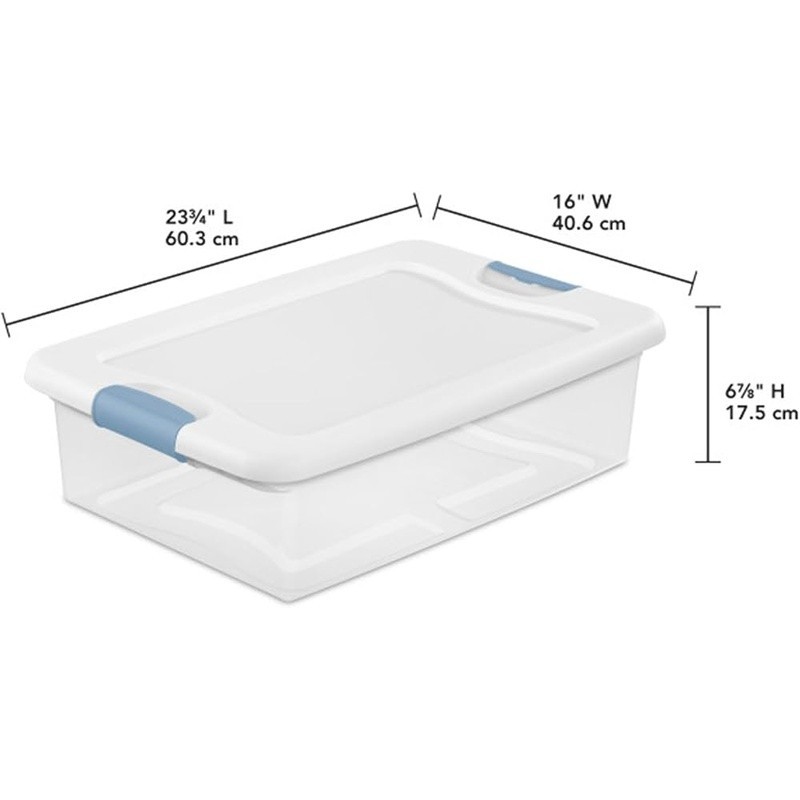 Durable Stackable Latching Storage Boxes BPA Free Perfect Home Organization New