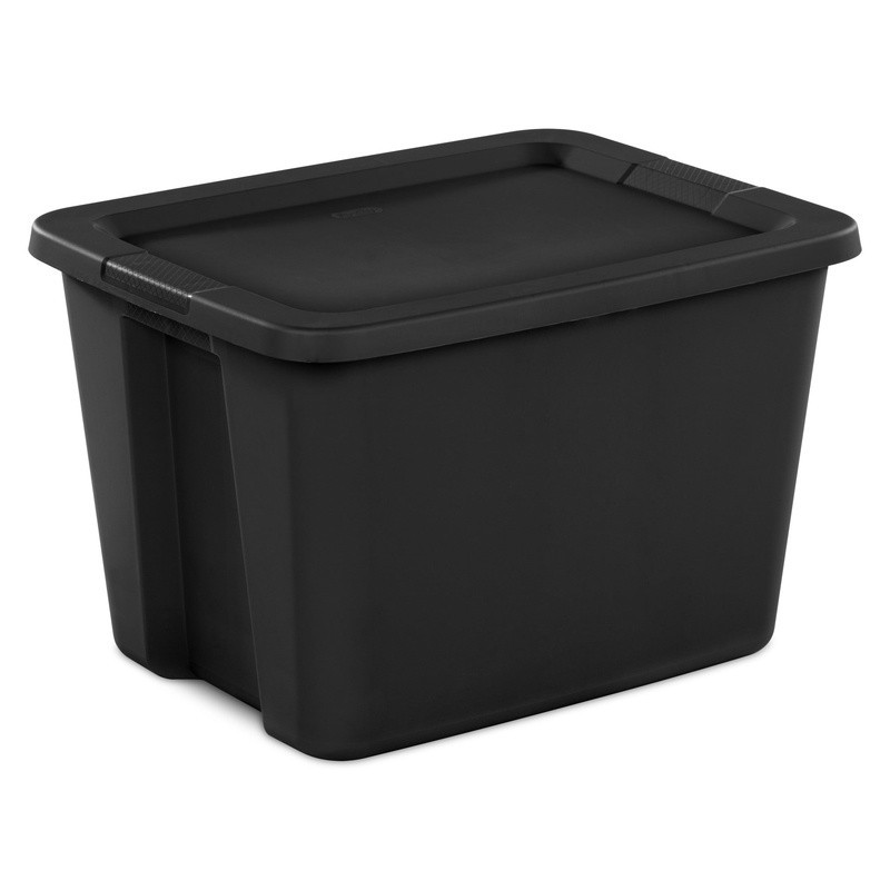 18 Gallon Large Storage Bins Plastic Containers W/ Snap On Lids Pack of 8 New