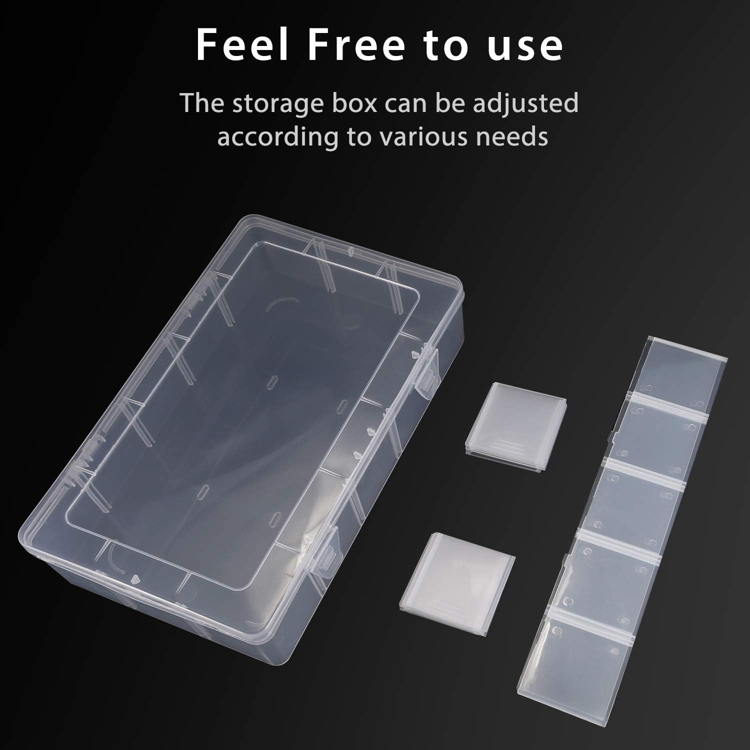 2 Pack 15 Grid Organizer Box Plastic Storage Container Adjustable Dividers