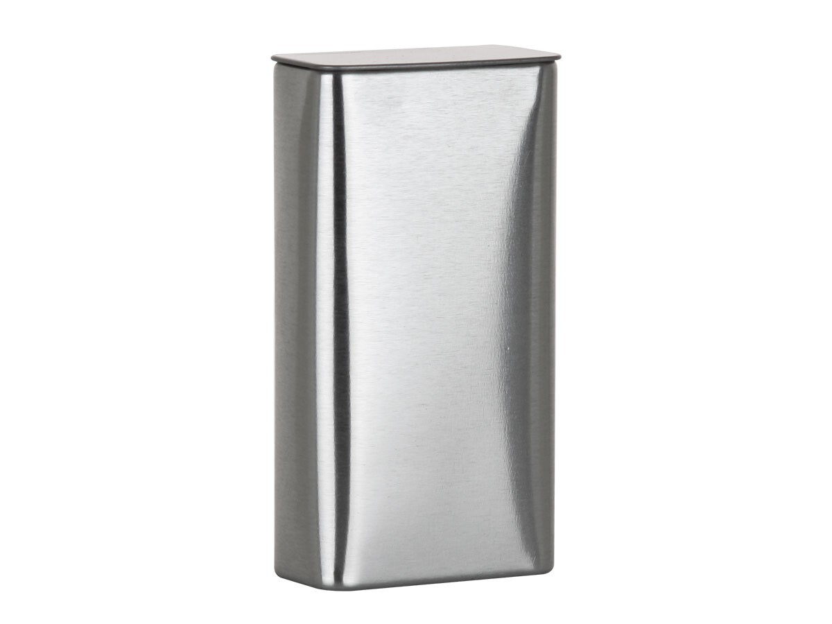 MagnaKoys Rectangular Silver Metal Hinged Lid Tin Containers (7 Pack)