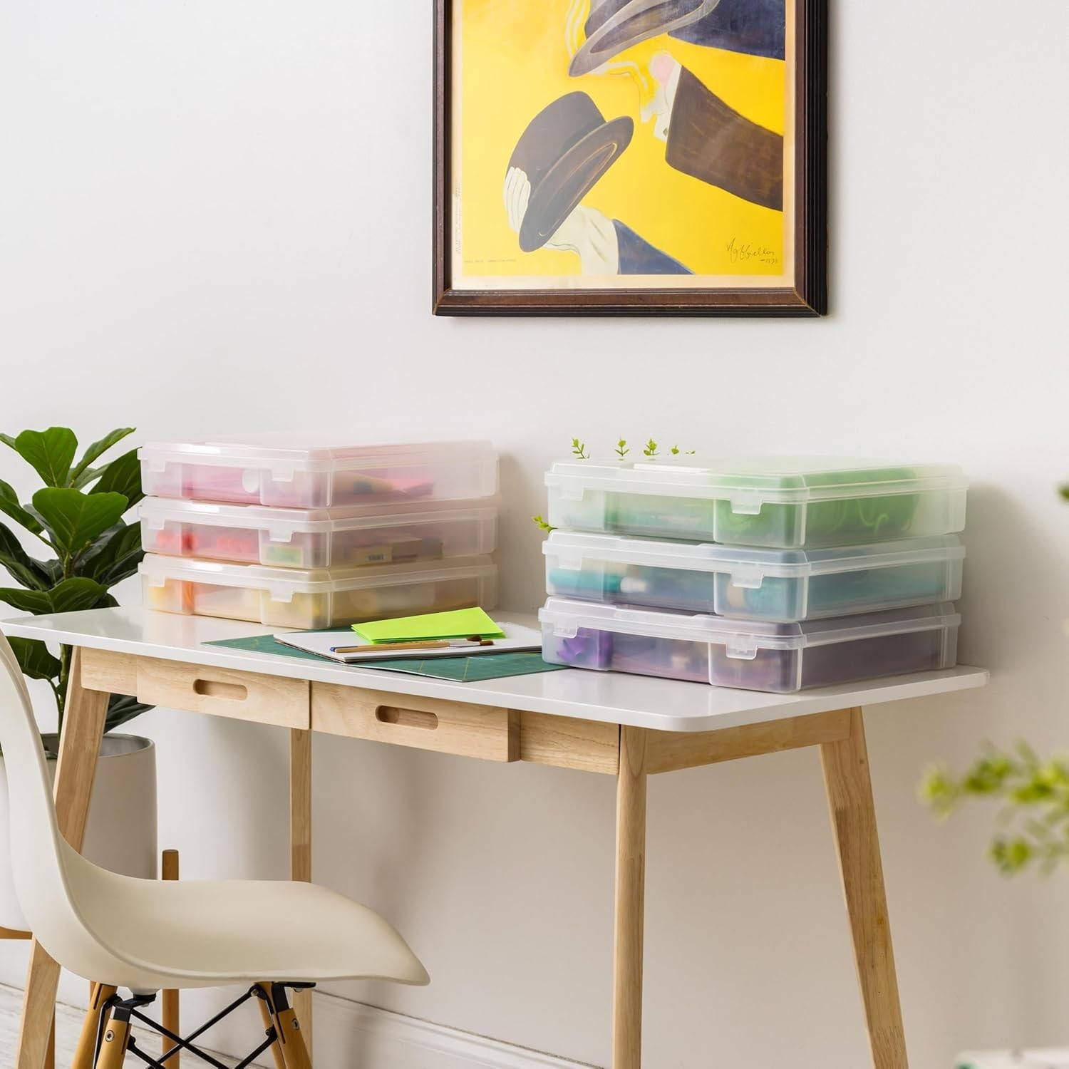 6-Pack Portable Cases for Art Craft Supplies – Clear Plastic