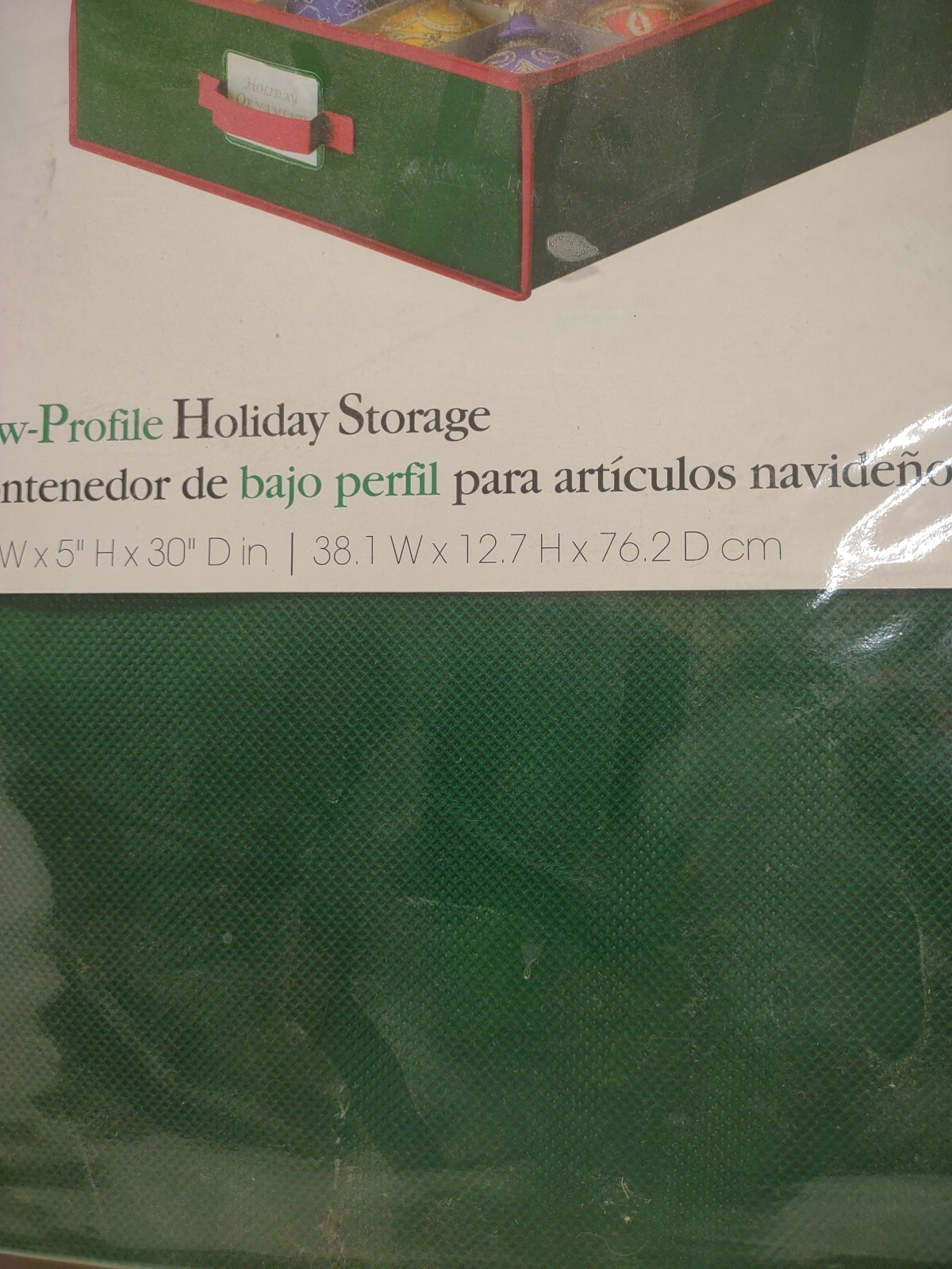 Rubbermaid Low-Profile Holiday Storage Box Ornament Organizer Holds 40 New