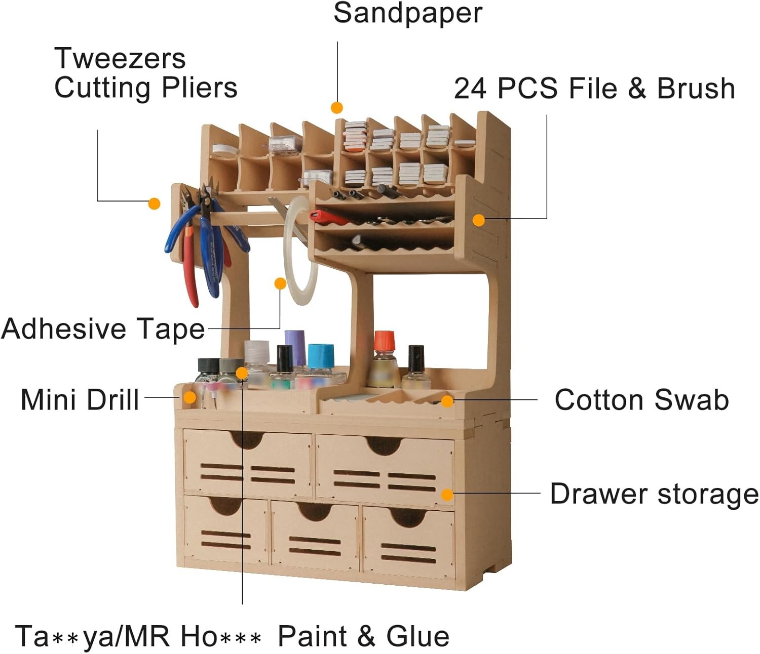 Plastic Model Paint Rack Tool Storage All-In-One Modeling Tool Storage Rack Draw