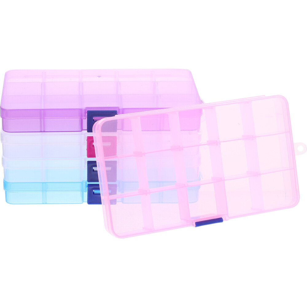 5Pcs Container with Compartments Storage Box Lightweight Cover Dropshipping