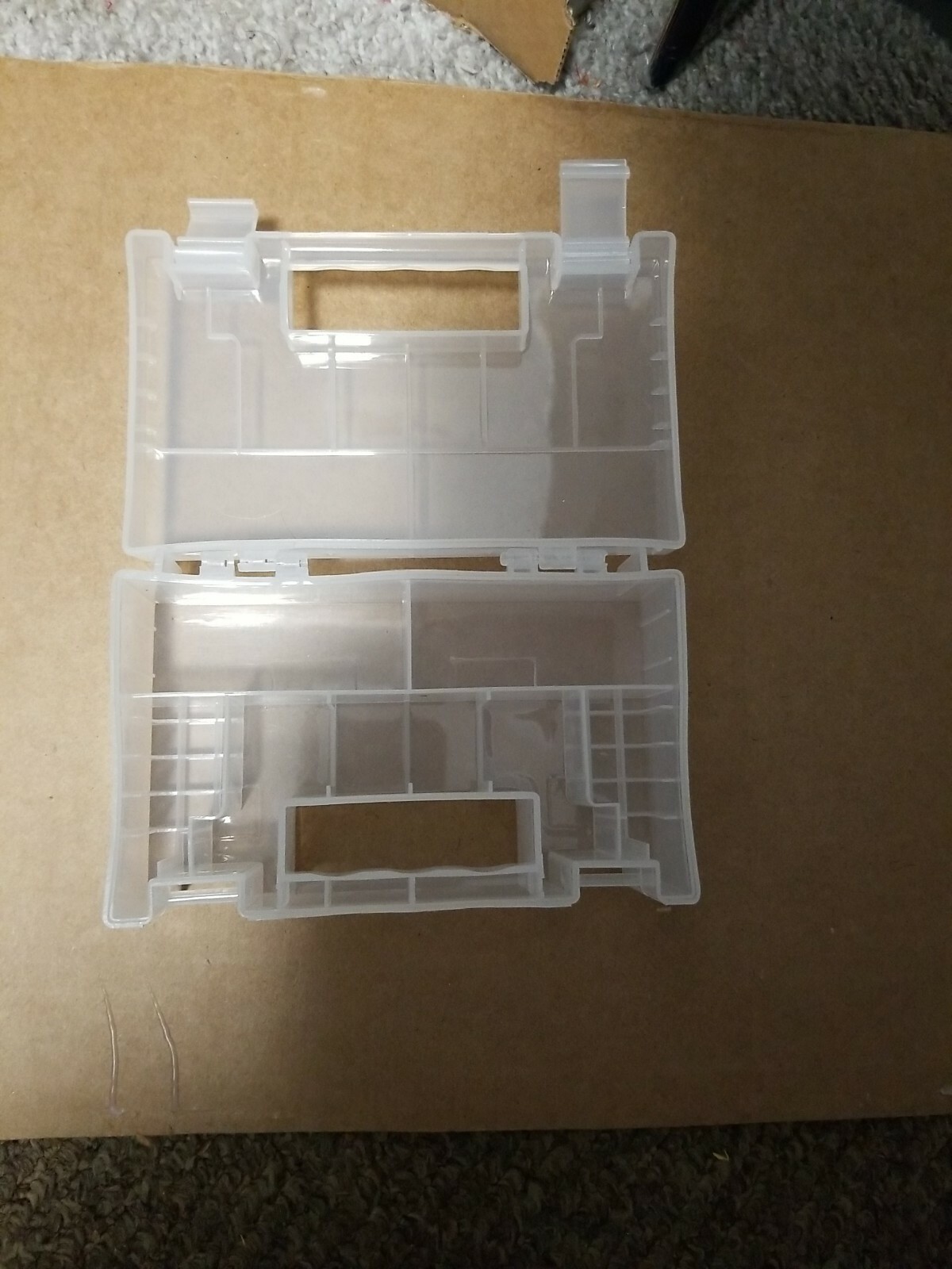 Clear Plastic 5 compartmentContainer Storage Organizer HD snap closure 5-13/16&Prime;L