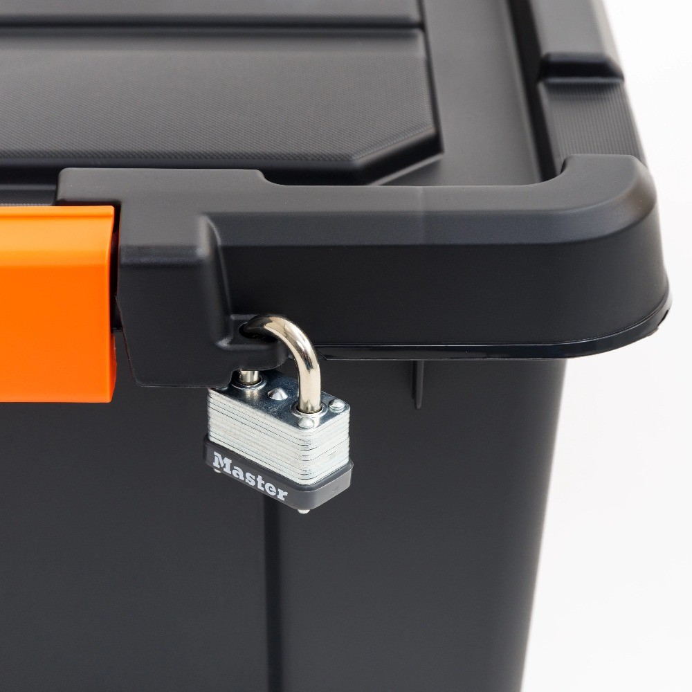 3 Gallon Heavy Duty Plastic Storage Box, Black