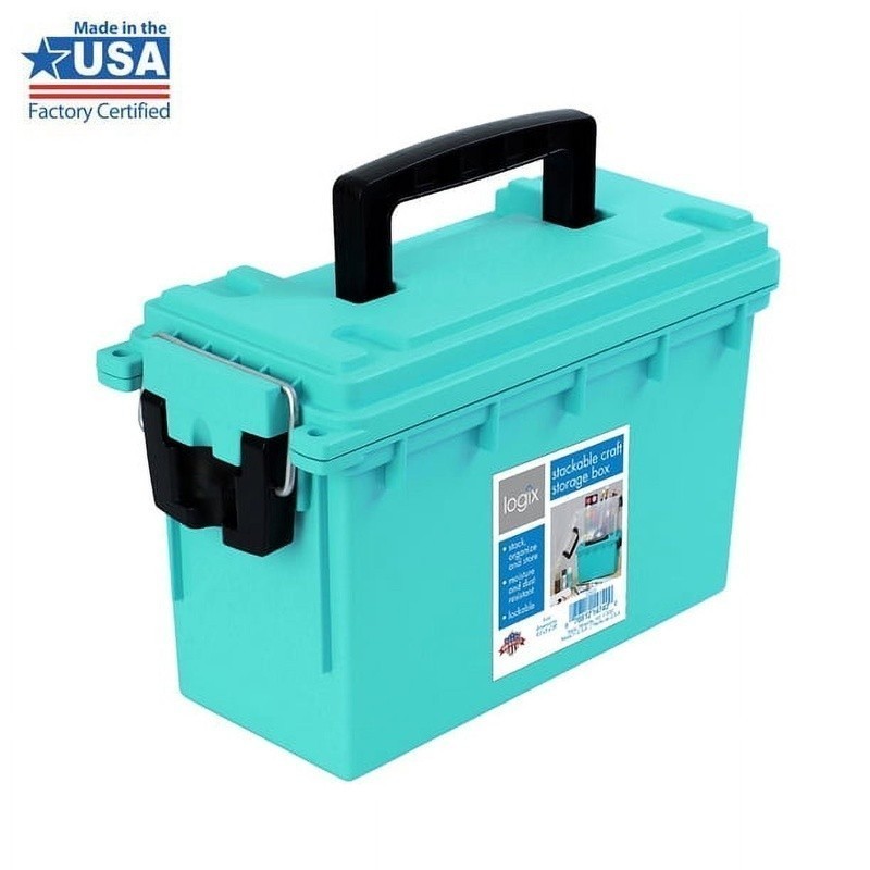 Stackable Craft Storage Box Water Resistant Dust Proof W/ Secure Locking System