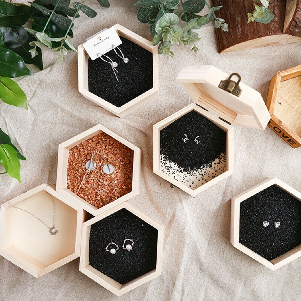 Holder Storage Box Jewelry Box Christmas Toys DIY Toys Gifts Hexagonal