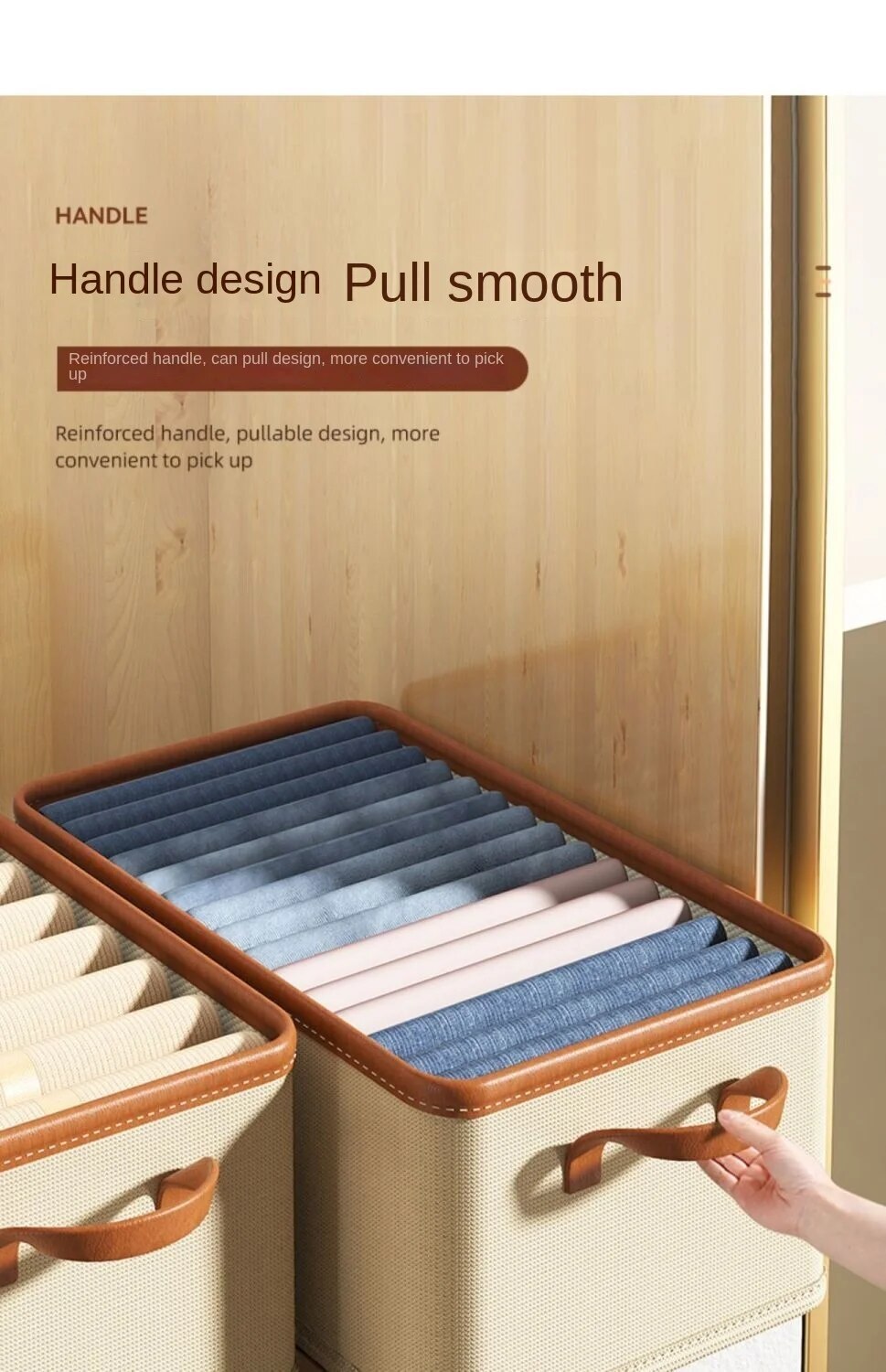 Foldable Household Clothing Fabric Storage Box Wardrobe Organization Storage Box