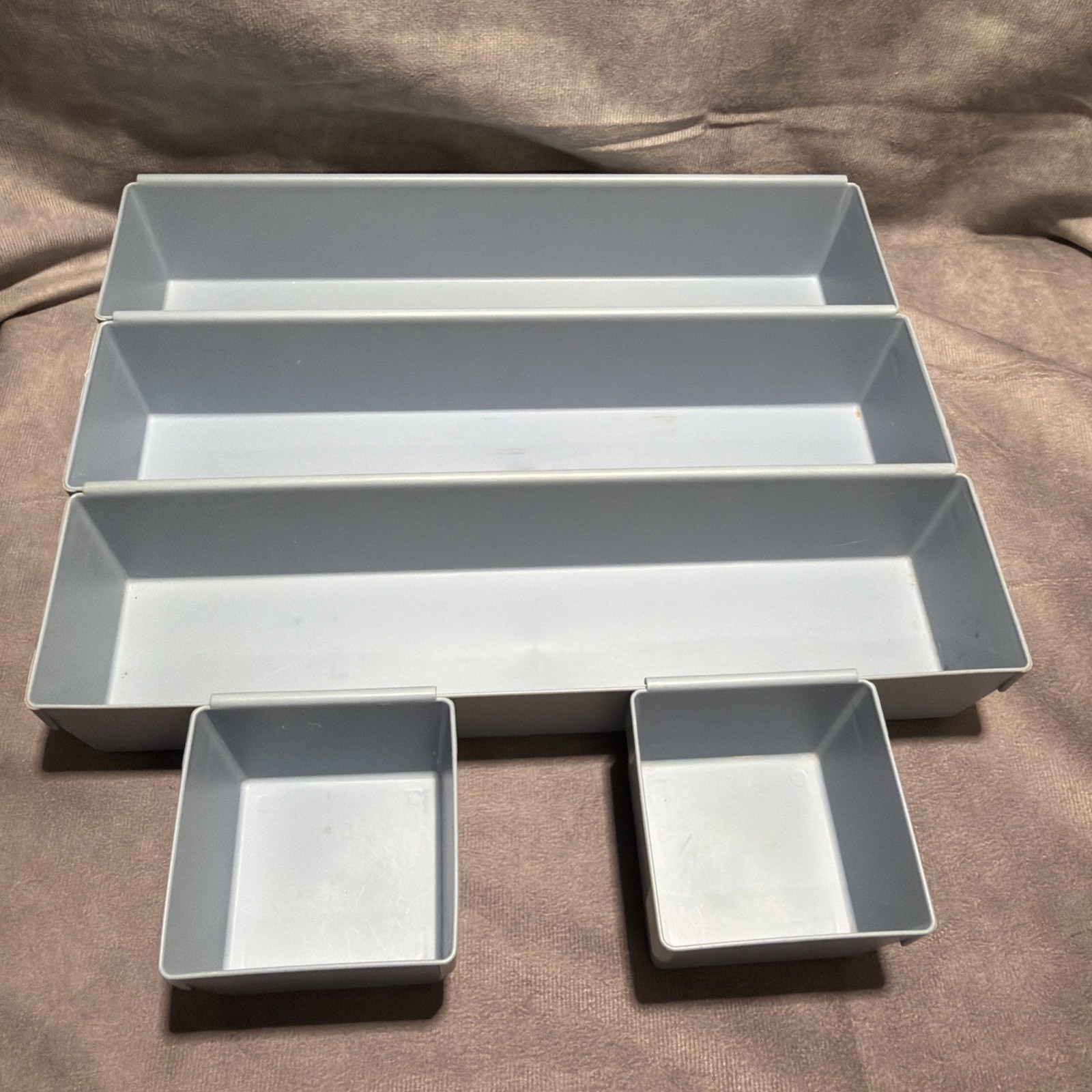 Rubbermaid Blue Interlocking Drawer Organizers No # 2912 & 2910