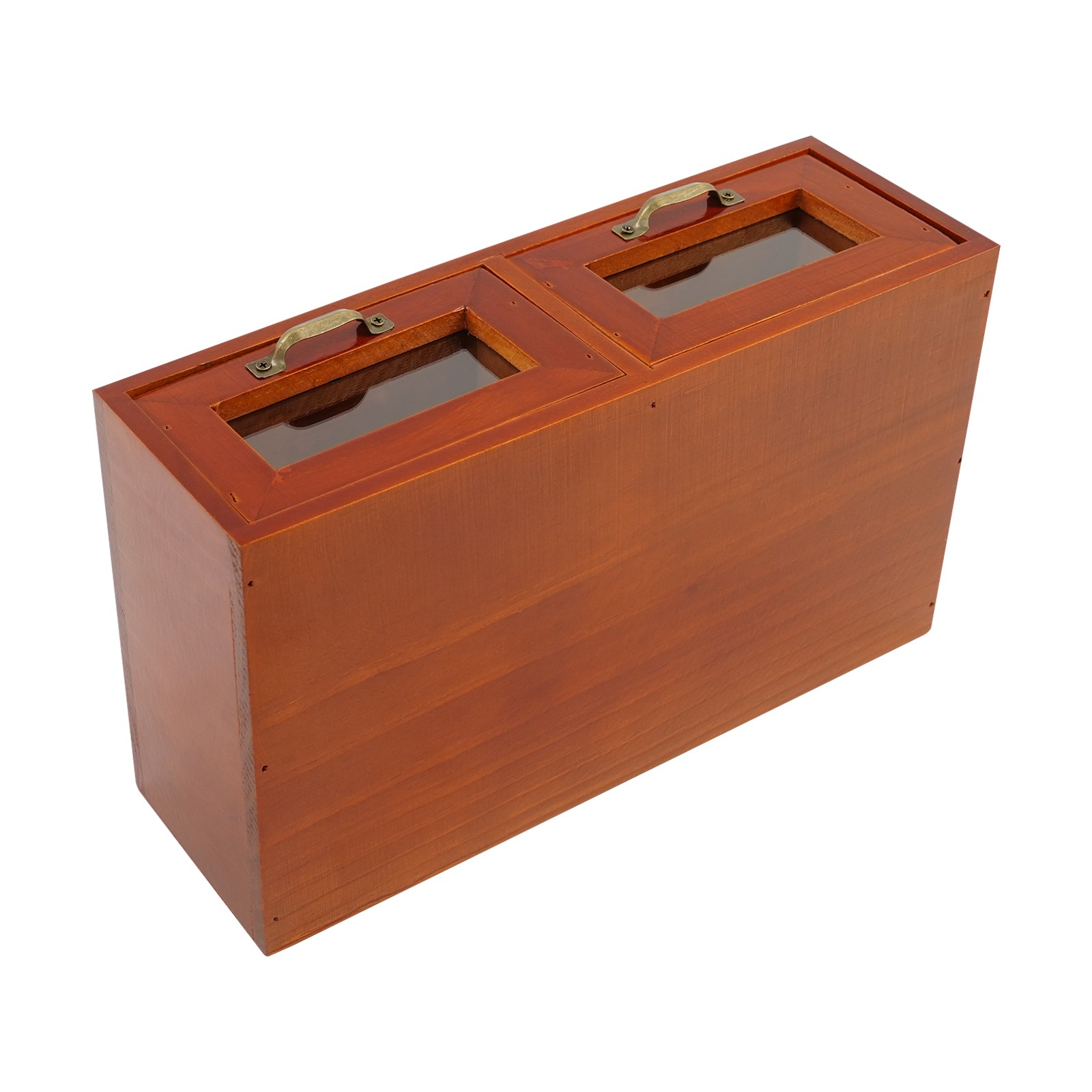 Vintage Wood Stackable Storage Box, Multi-Drawer Desktop Organizer W/ Handles