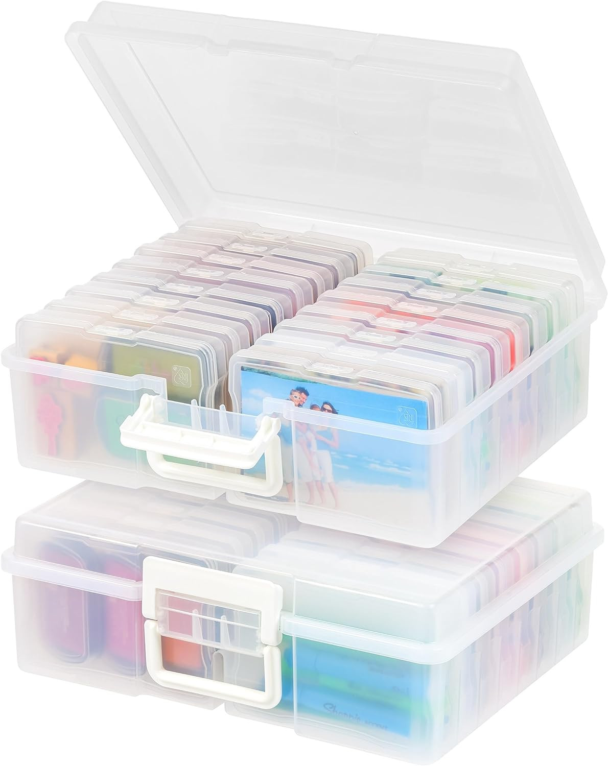 2pcs 4&Prime;x6&Prime; Photo Storage Craft Keeper with 16 Organization Cases for Pictures