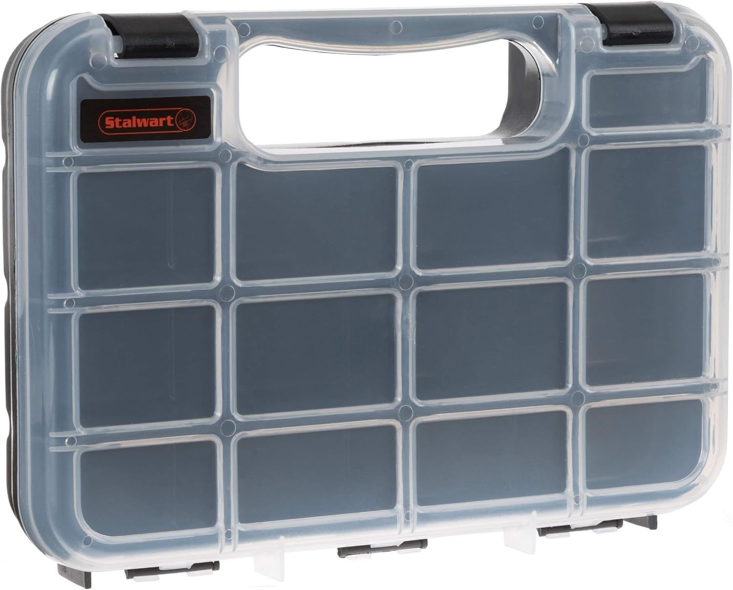 Travel-Friendly Hardware Organizer with 14 Compartments and Carrying Handle