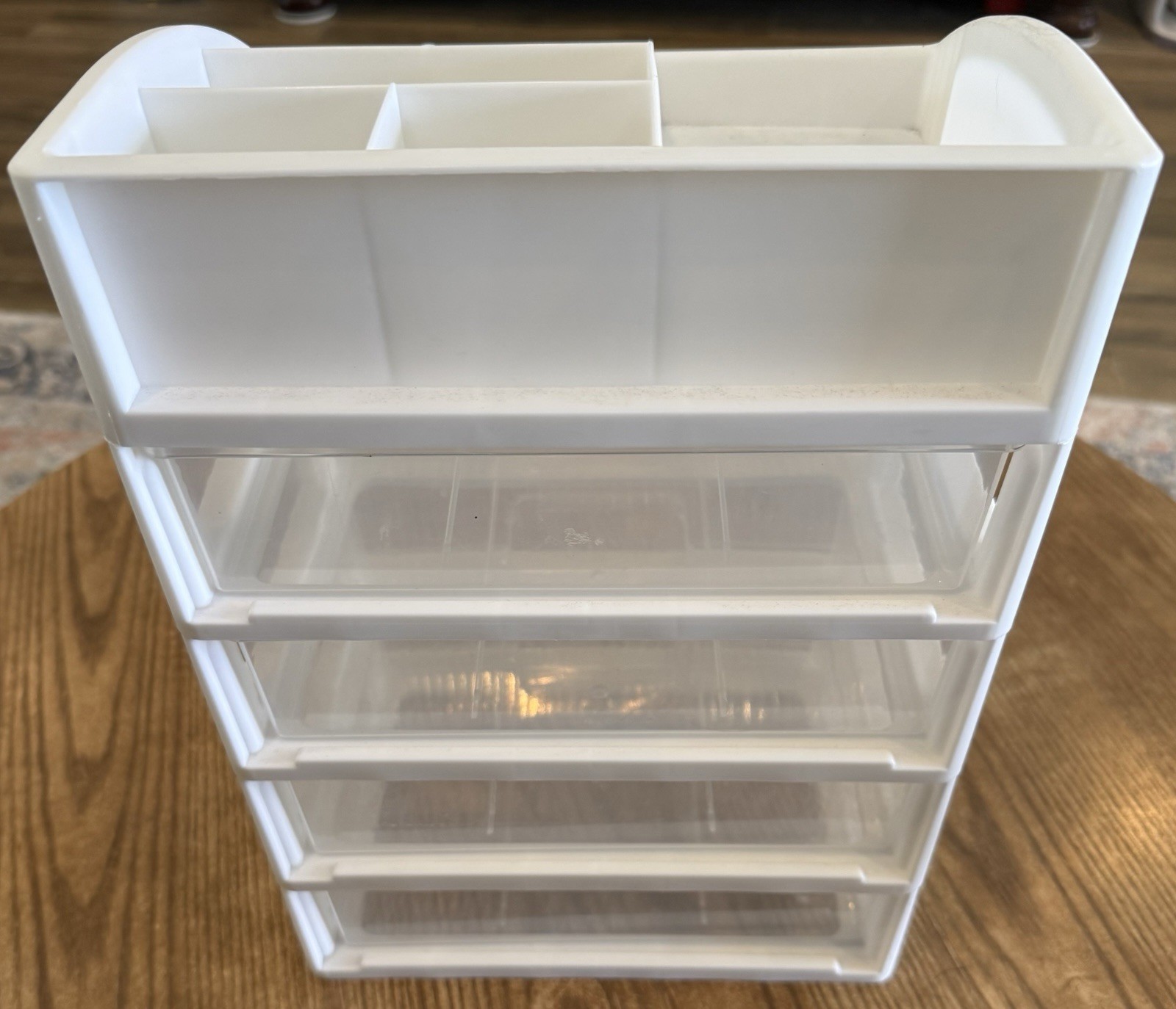 4 Drawer Dresser Top/Desktop Organizer with Top Caddy White – A0210