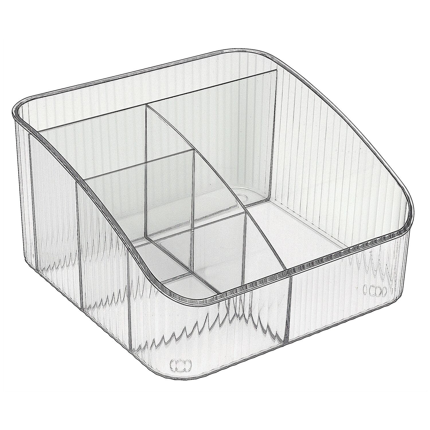 Make Up Organizer, PET Skincare Organizer with 5 Compartment Cosmetic Storage M…