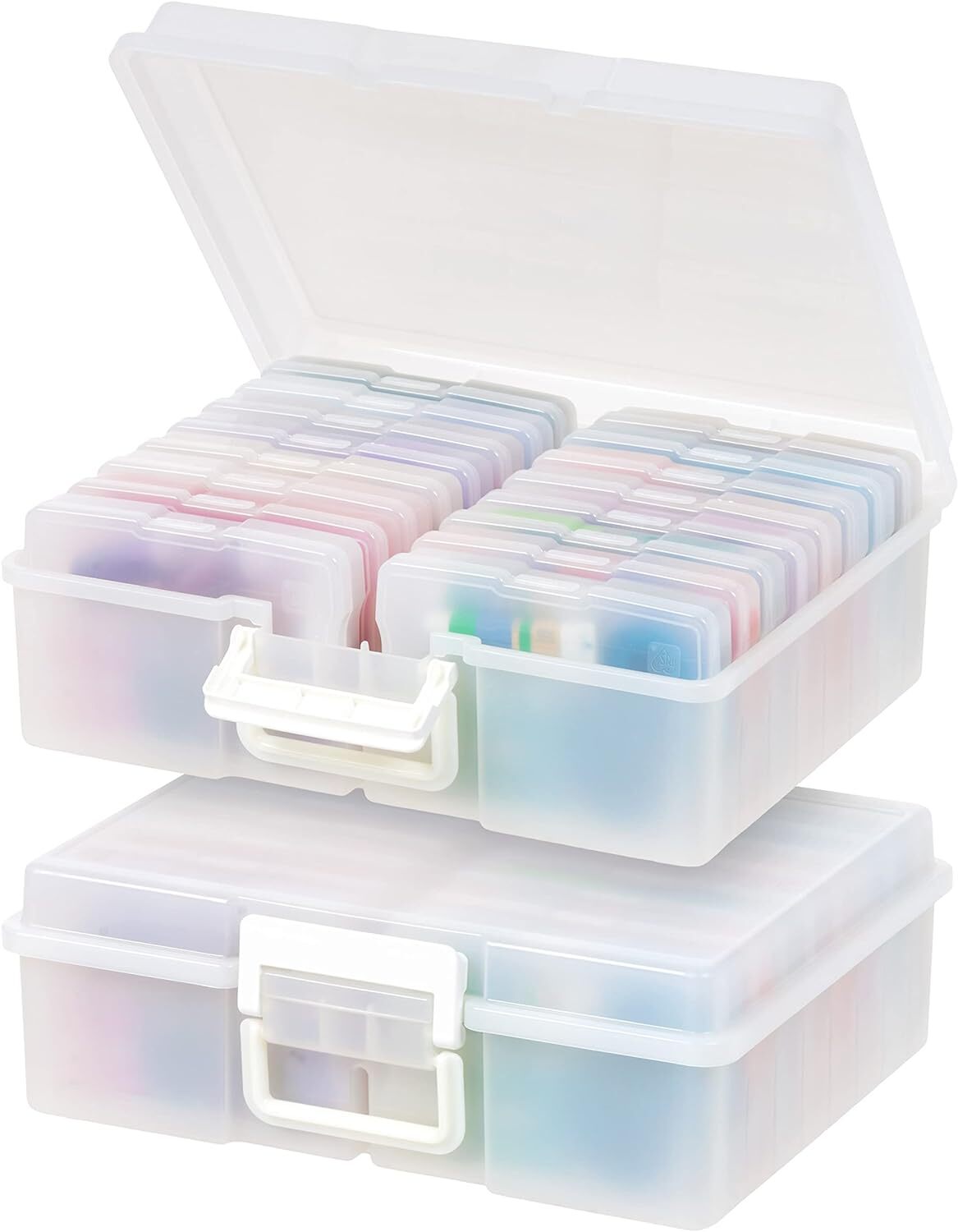2pcs 4&Prime;x6&Prime; Photo Storage Craft Keeper with 16 Organization Cases for Pictures
