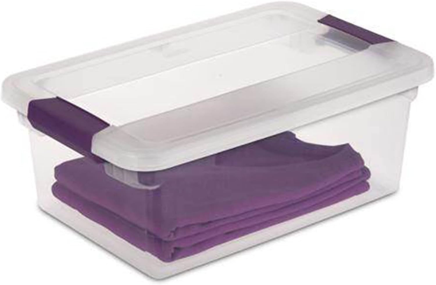 27QT & 15QT Clear Latch Storage Totes, 6 & 12 Pack for Home Organizing