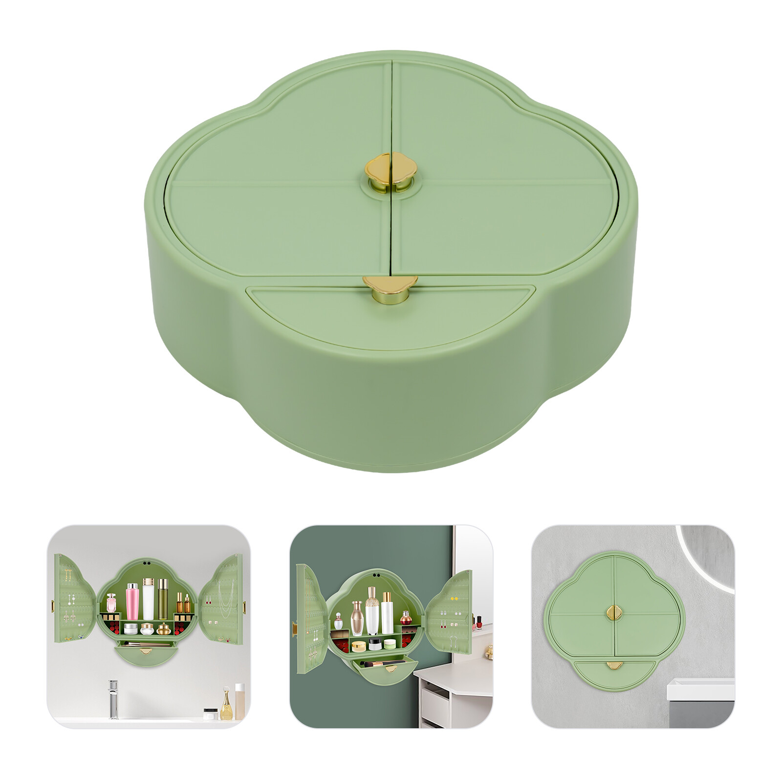 Bathroom Cosmetic Organizer, New-Chinese Style Cosmetics Jewelry Organizer