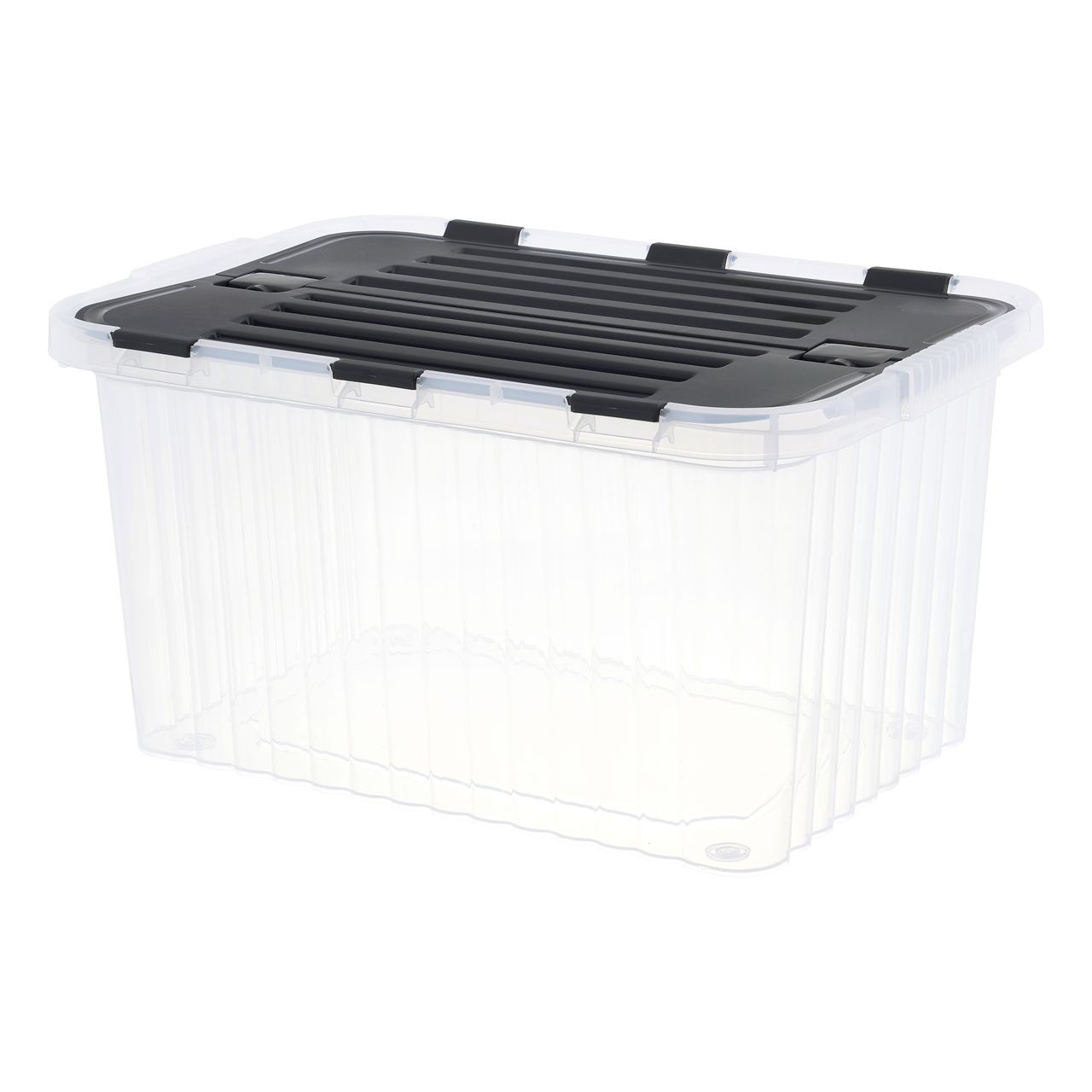 Superio 27 Quart Hinged Stackable Clear Tote, Storage Container with Lid