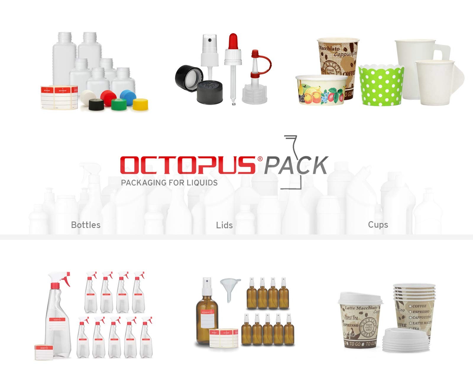 10x 100ml Plastic Bottles, Round Plastic Bottles made of HDPE, Empty, Thread Du…