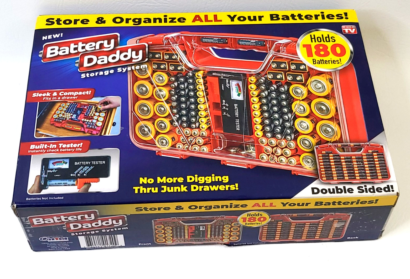180 Battery Daddy Storage System Caddy Organizer with Case and Tester
