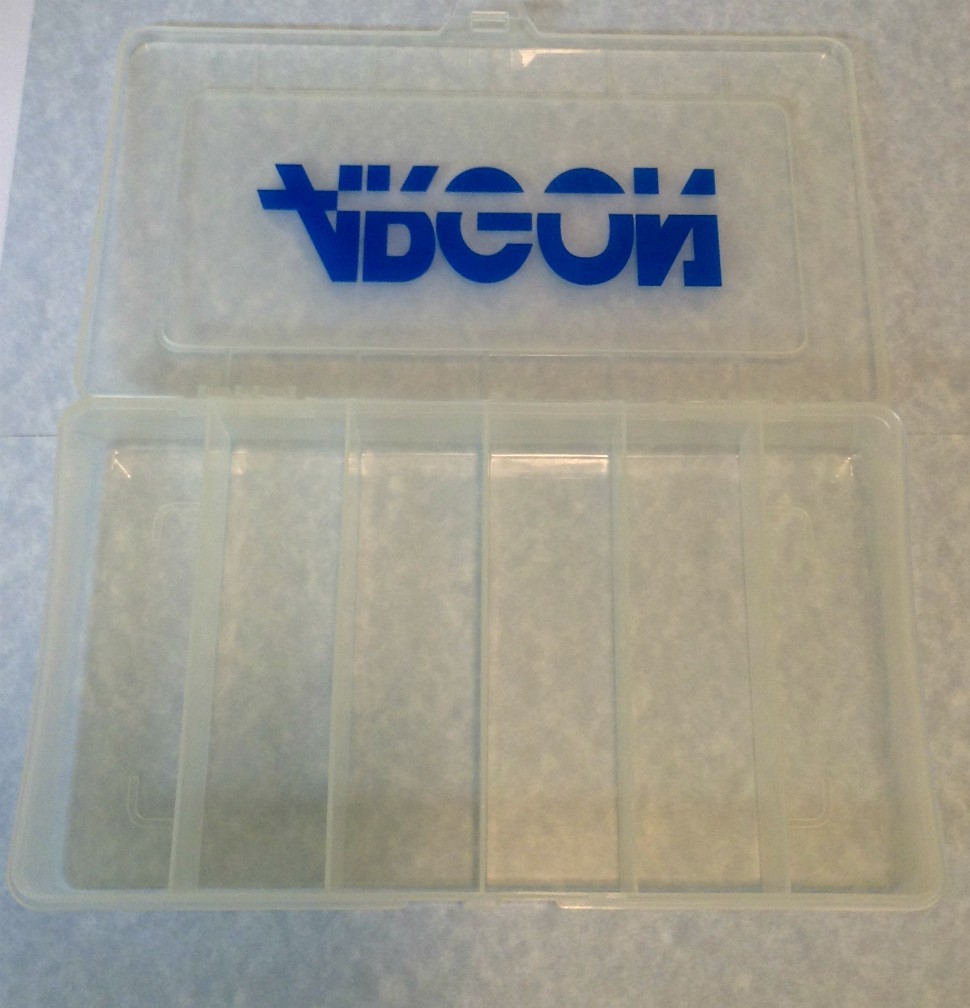 TWO Clear Plastic Storage Box Small Hardware Parts Organizer 6-Compartment