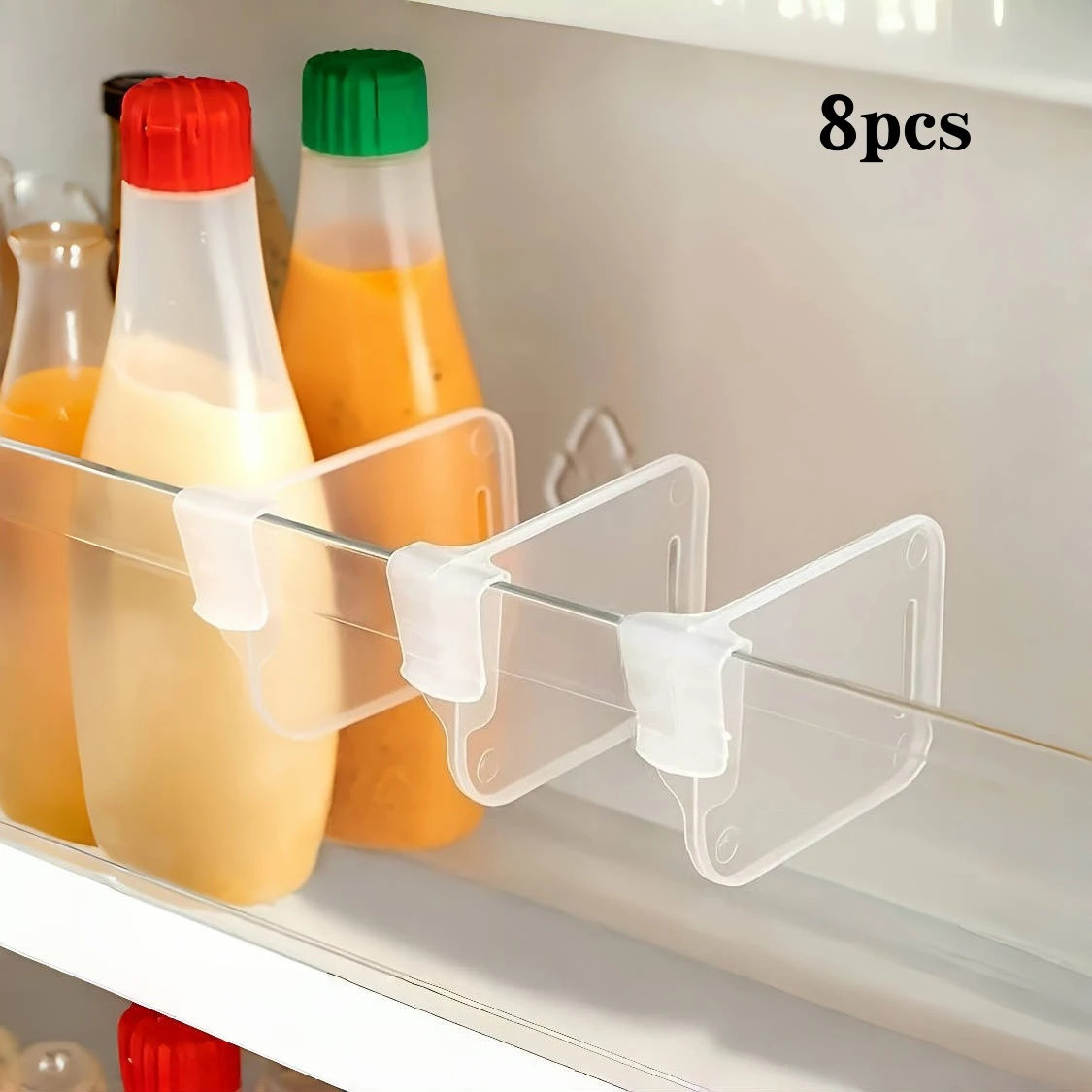 8pcs Refrigerator Door Storage Dividers, Sorting Partition Box Space Organizer