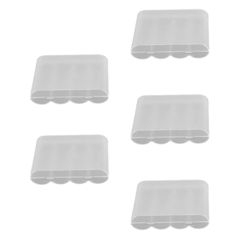 5 Pack Battery Storage Box Plastic Texture Suitable for Electronics Accessories