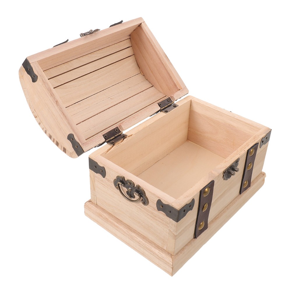 Pirate Themed Chest Vintage Jewelry Storage Box Treasure for Crafts