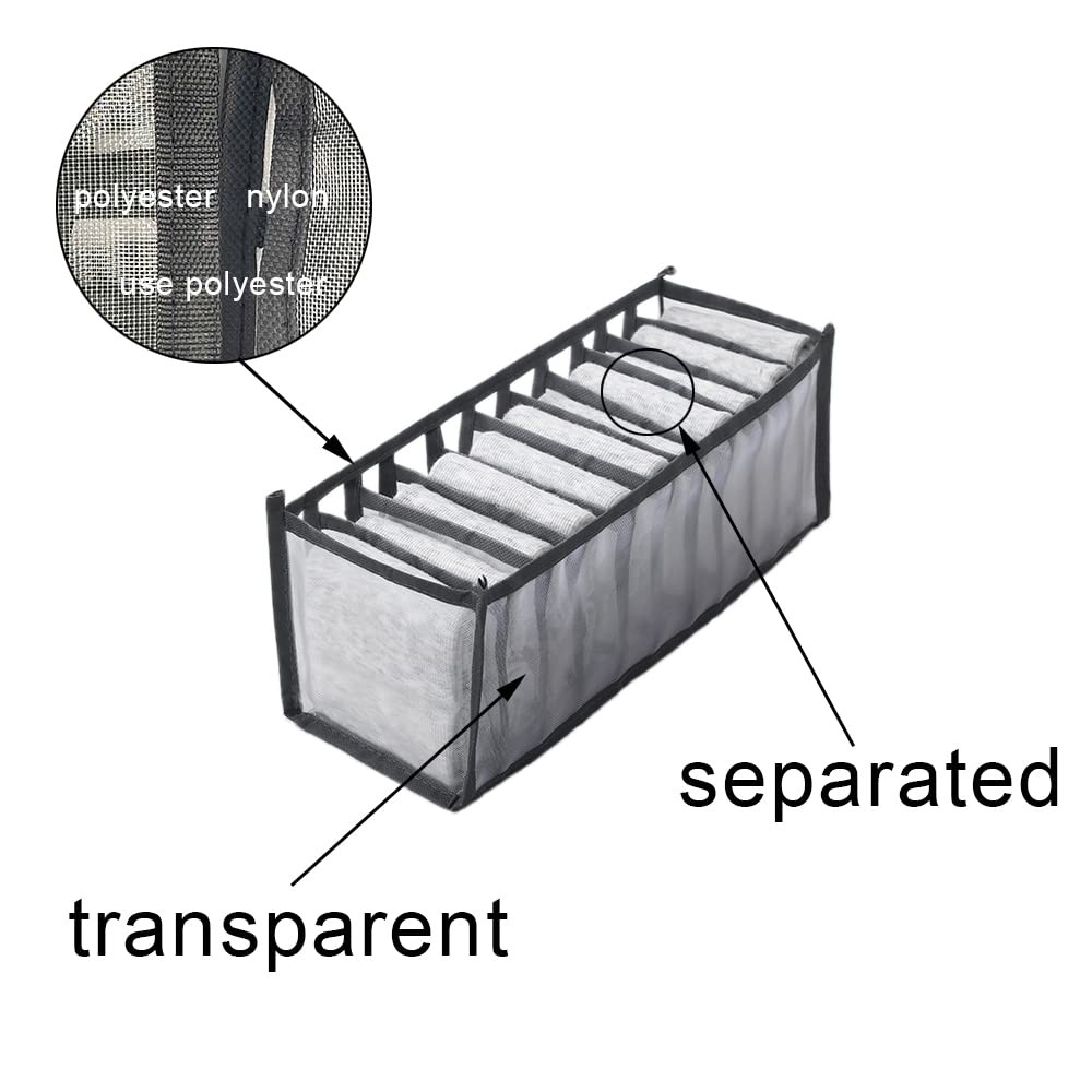 3 Pack Drawer Organizer for Underwears, Sock,Tie Foldable Closet Organizer Dr…