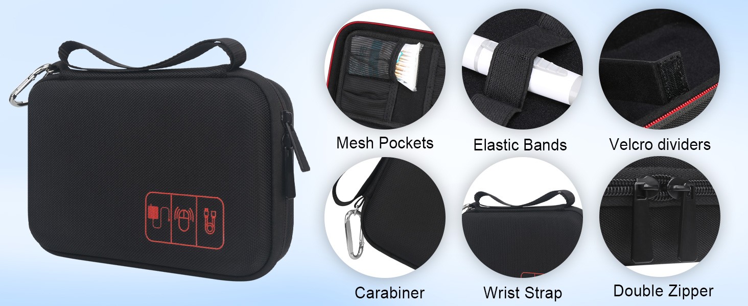 Diabetic Supplies Travel Case, Glucose Meter Portable Storage Bag,
