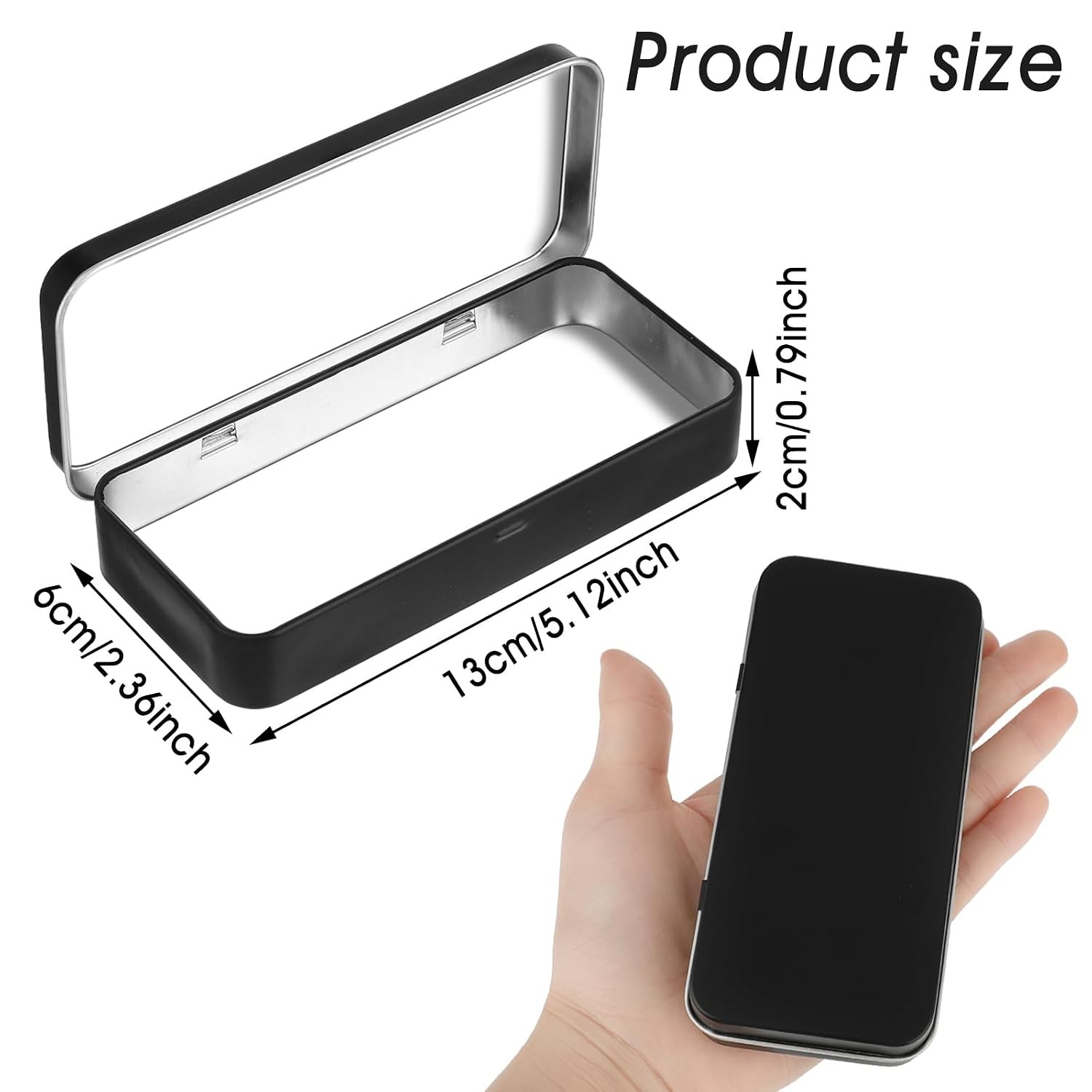 Metal Rectangular Hinged Empty Tin Storage Containers Home Metal Tin Boxes