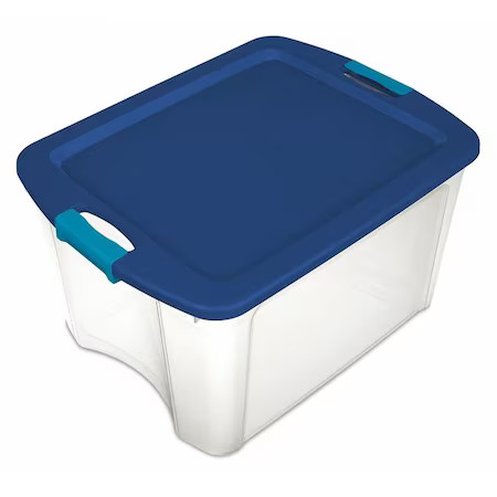 Sterilite 14449606 Stackable Storage Tote W/ Lid, 12 Gal, 23-5/8 In L X 18-5/8