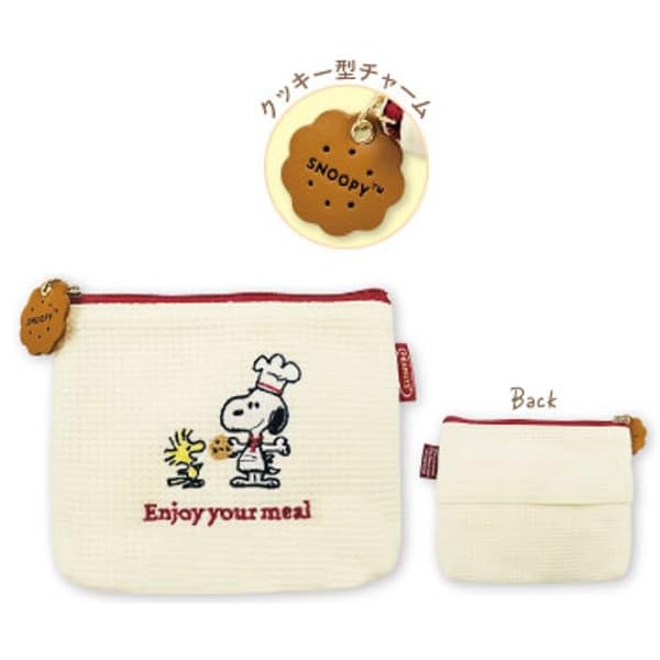 Marimo Craft Snoopy Snack Time Chef Series Tissue Pouch Red Approx. W140 x H100