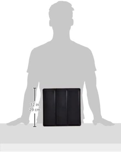 Impact-Resistant 3-Compartment Stackable Organizer Tray for Efficient Storage