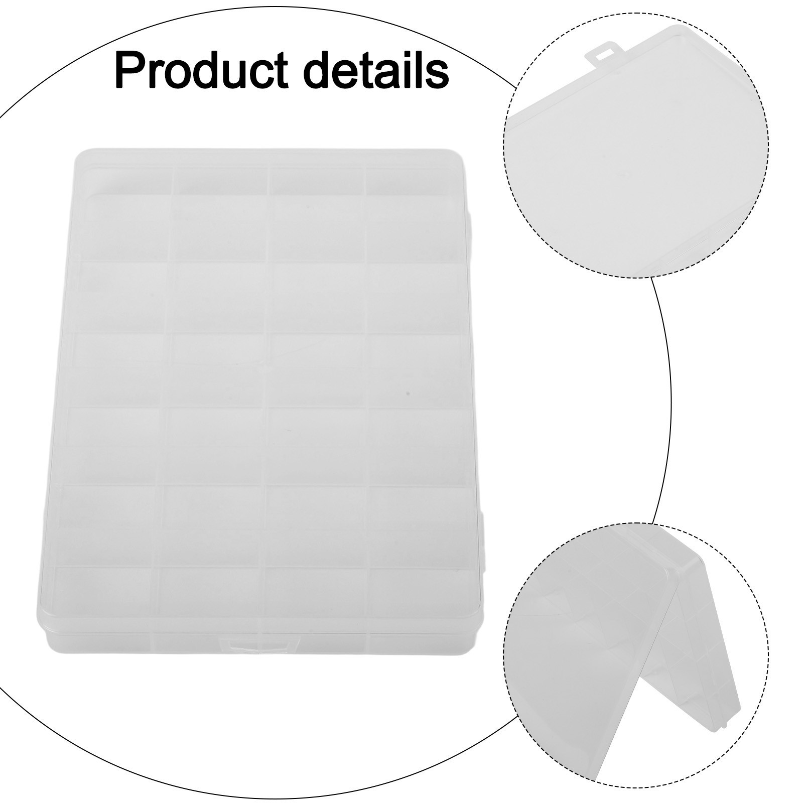 Plastic Storage Box Compartment Storage Transparent Rectangle Pictures