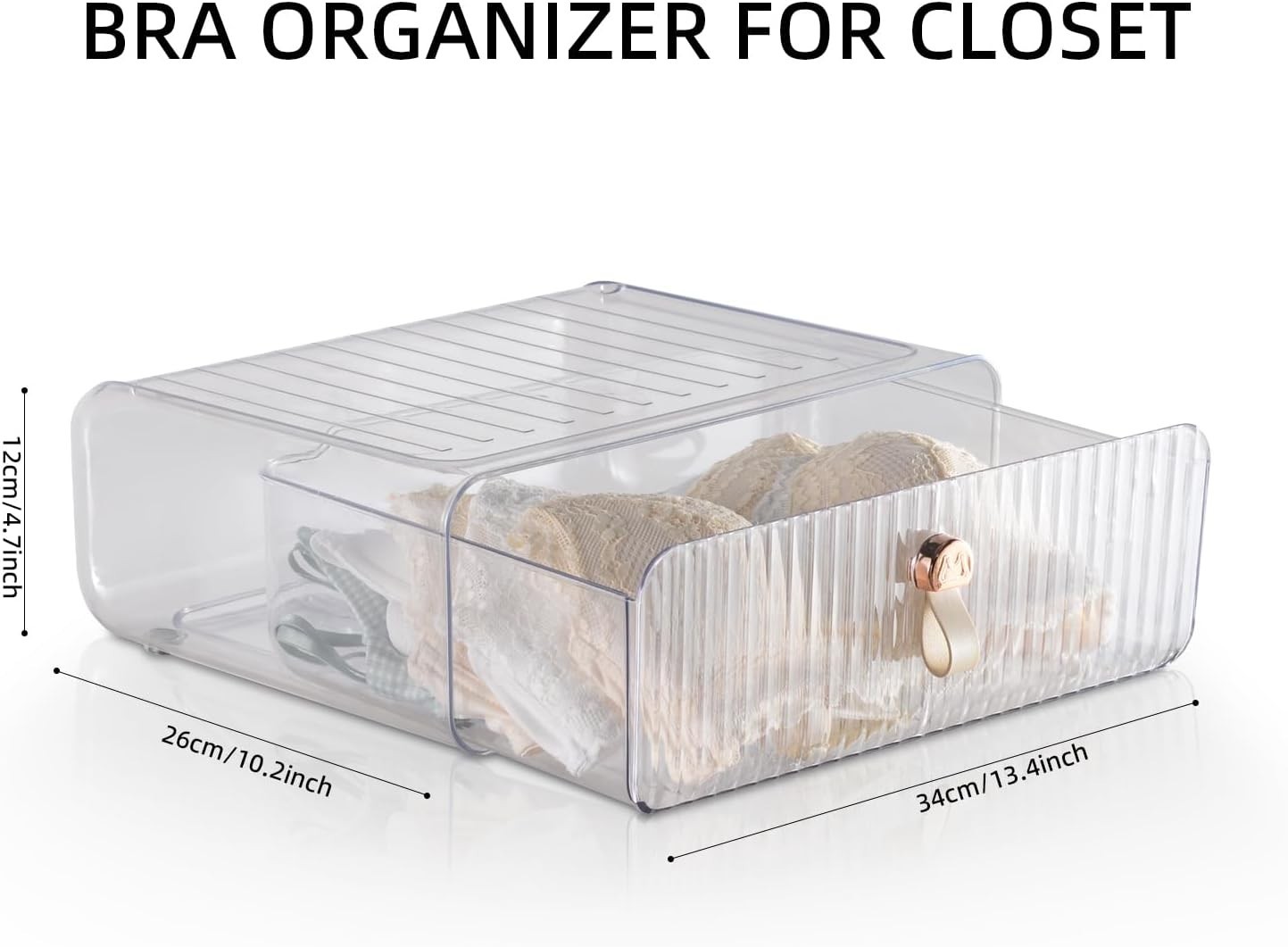 Underwear Drawer Organizer Stackable Bra Organizer Closet 1 Cell Bra Storage