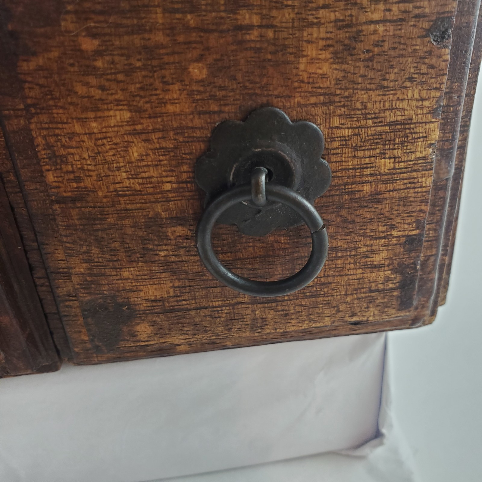 Vintage Wood Apothecary Tea Spice Box Carved Boho Jewelry Box Drawers Handmade