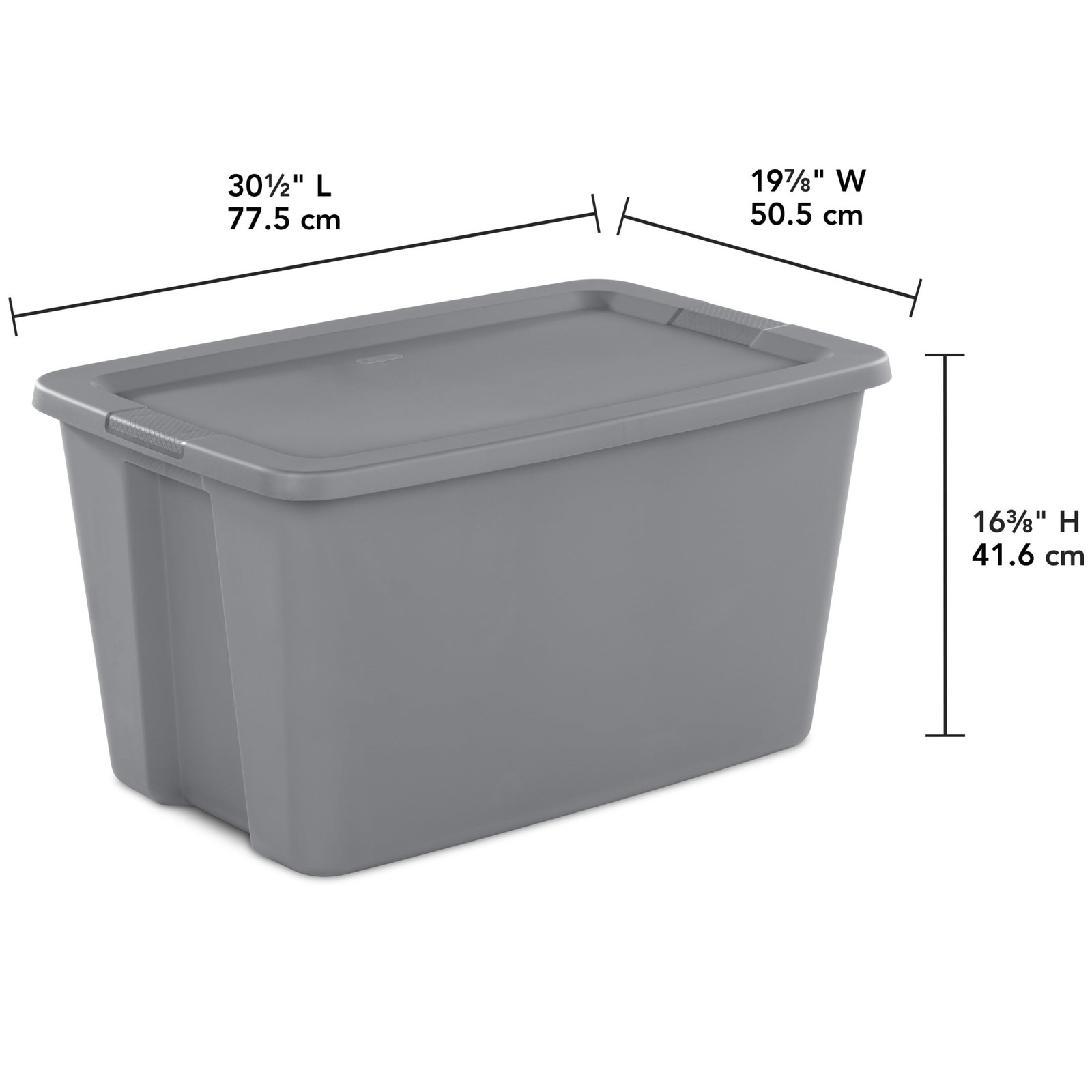 30Gallon ExtraLarge Storage Bin,Durable Plastic Storage Container withSnap-OnLid