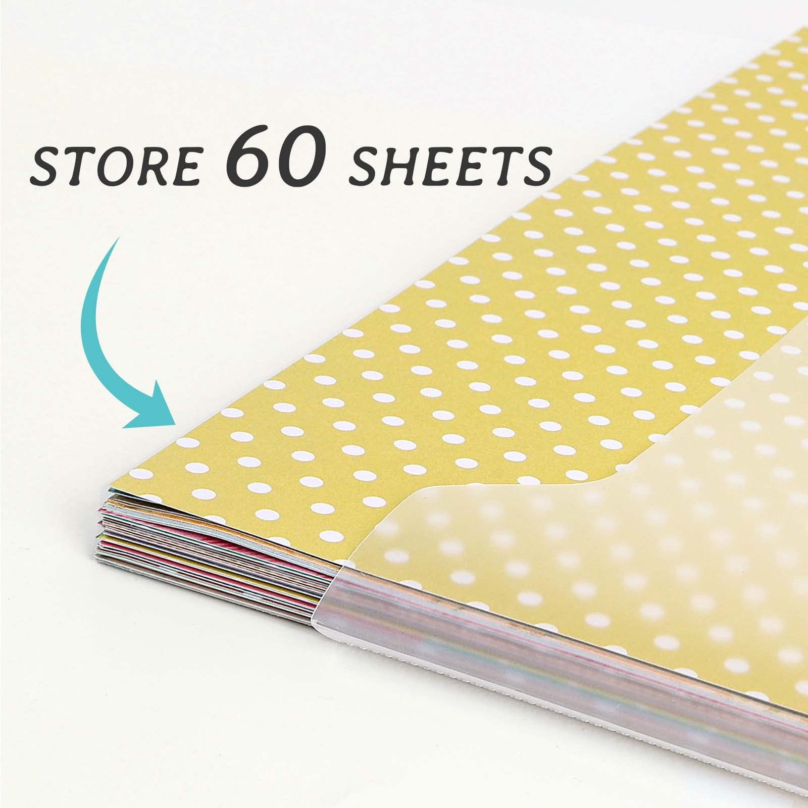 Scrapbook Paper Storage Organizer with 60 Sticky Index Tabs, 10 Pack Plastic …