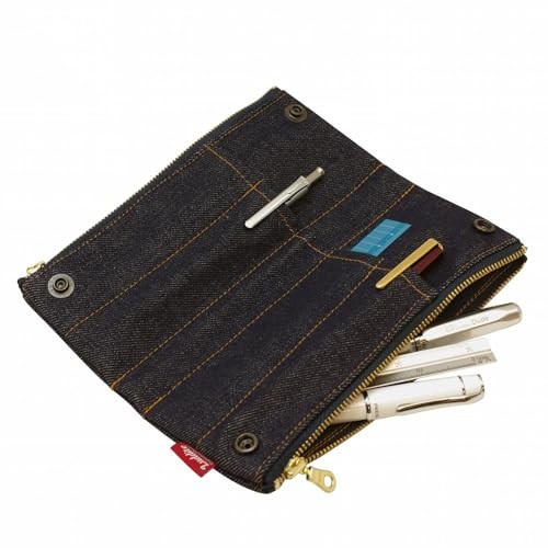 Luddite Bendy Pencil Case Denim Patchwork LDD-BNPN-101