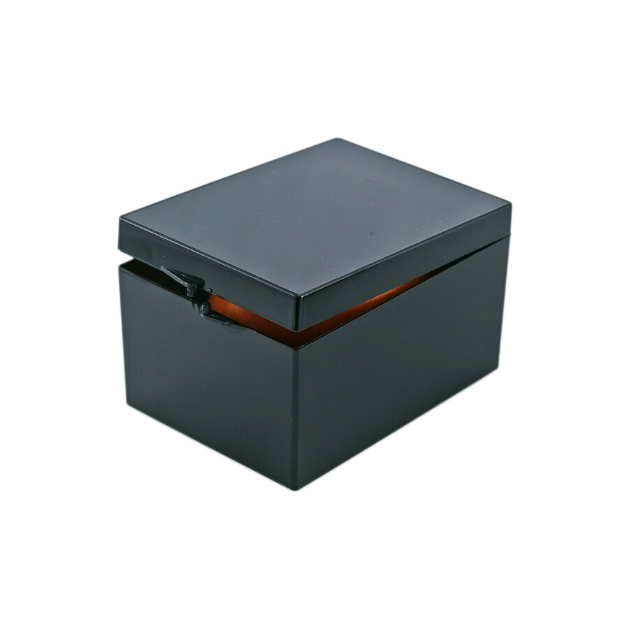 Black Storage Box Plastic with Hinged Lid Crafts Storage Organiser Medicine Box
